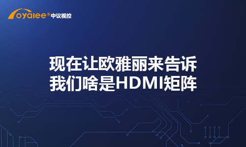 现在让欧雅丽来告诉我们啥是HDMI矩阵