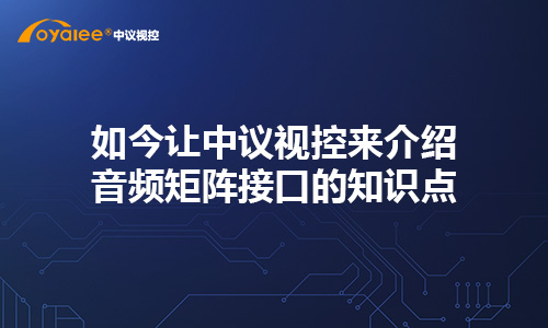 如今让中议视控来介绍音频矩阵接口的知识点