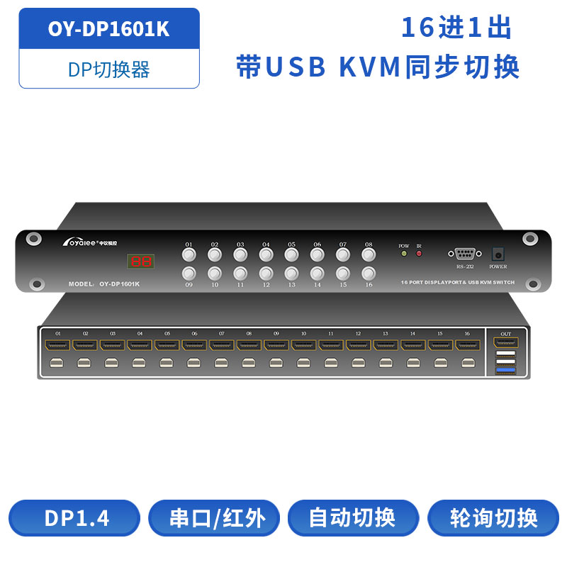 DP KVM切换器OY-DP1601K