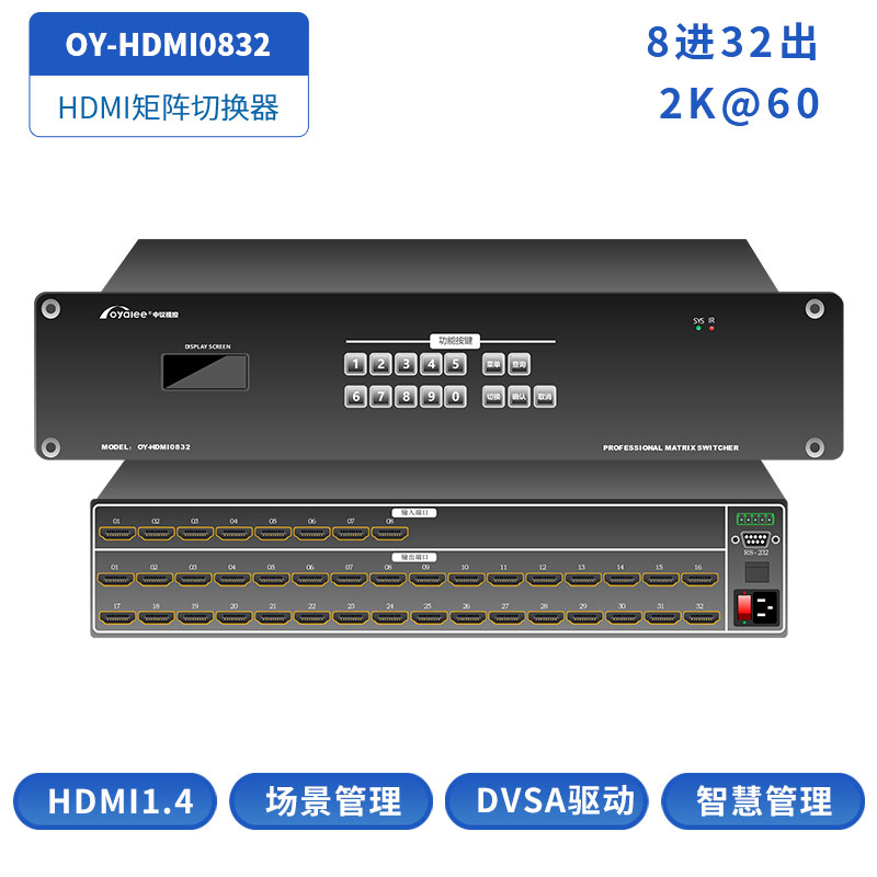 8进32出HDMI矩阵切换器